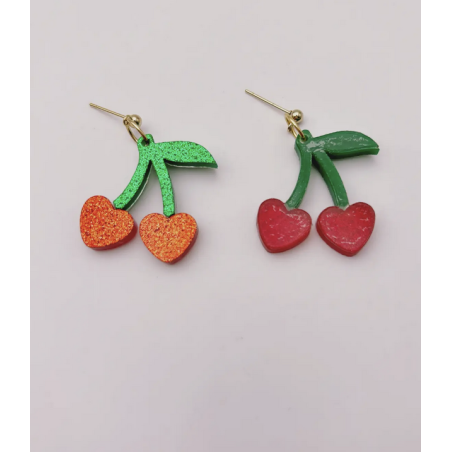 Boucles d'oreilles Cherry Heart