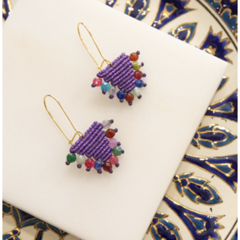 Boucles d'oreilles Anatolia (violet)