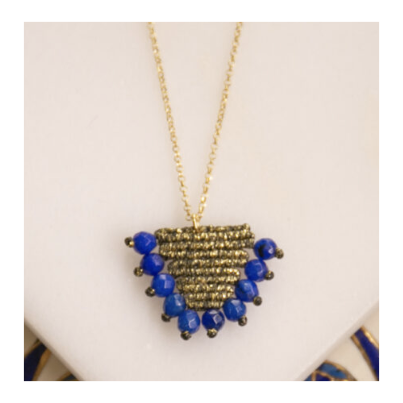 Collier Anatolia Talisman deep blue